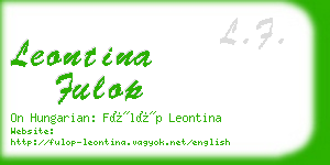 leontina fulop business card
